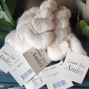 Debbie Bliss Andes Yarn 6 Hanks Skeins Alpaca And Silk NWT